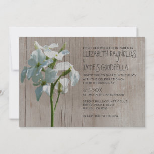 Rustic Matthiola Hochzeit Einladungen