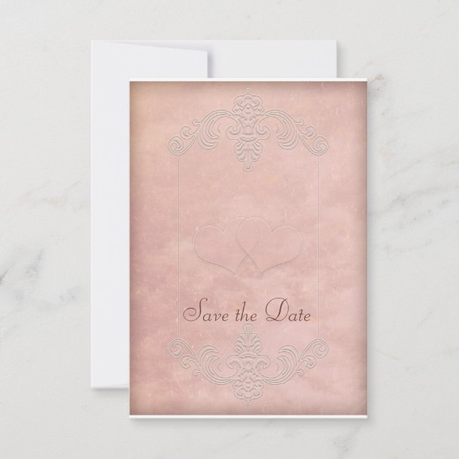 Rustic Mauve Wedding Save the Date Cards (Vorderseite)