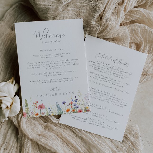 Rustic Meadow Botanical Wedding Welcome Letter (Von Creator hochgeladen)