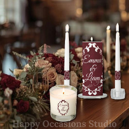 Rustic Mexican Wedding Candles