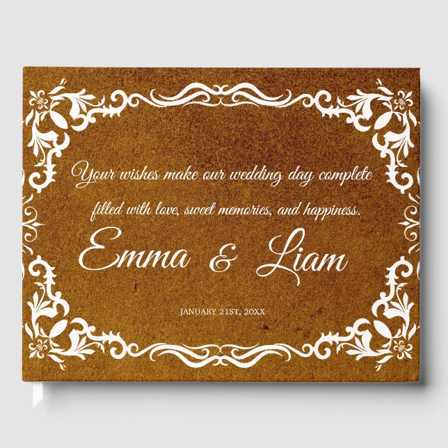 Rustic Mexican Wedding Guest Book  Gästebuch (Vorderseite)