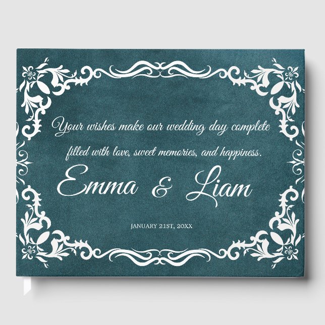 Rustic Mexican Wedding Guest Book  Gästebuch (Vorderseite)