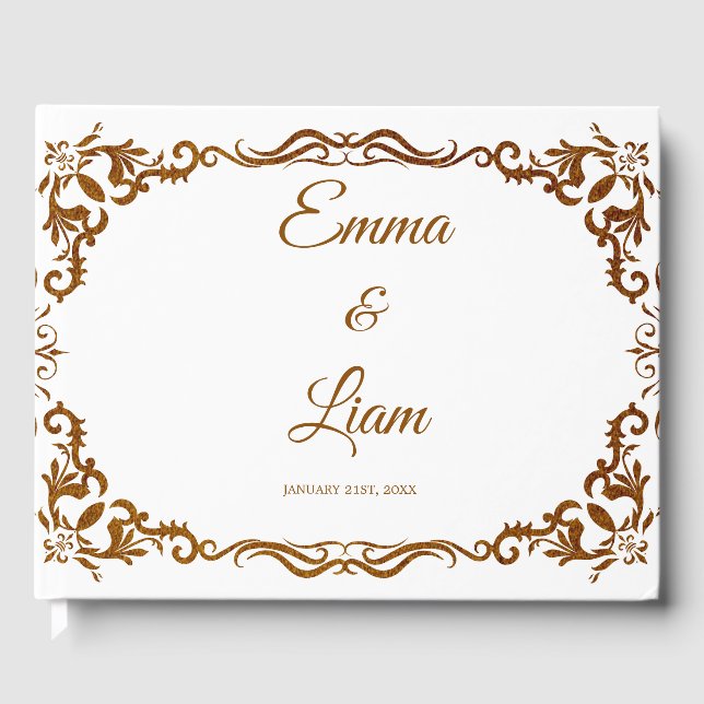 Rustic Mexican Wedding Guest Book  Gästebuch (Vorderseite)