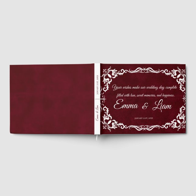 Rustic Mexican Wedding Guest Book  Gästebuch (Voll)