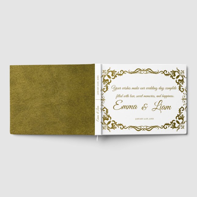 Rustic Mexican Wedding Guest Book  Gästebuch (Voll)