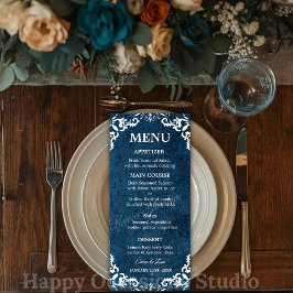 Rustic Mexican Wedding Menu Card Menükarte