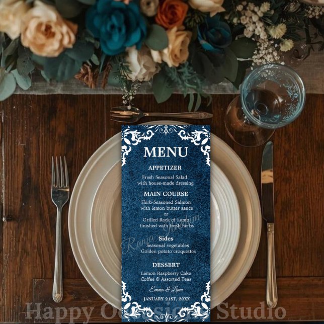 Rustic Mexican Wedding Menu Card Menükarte (Von Creator hochgeladen)