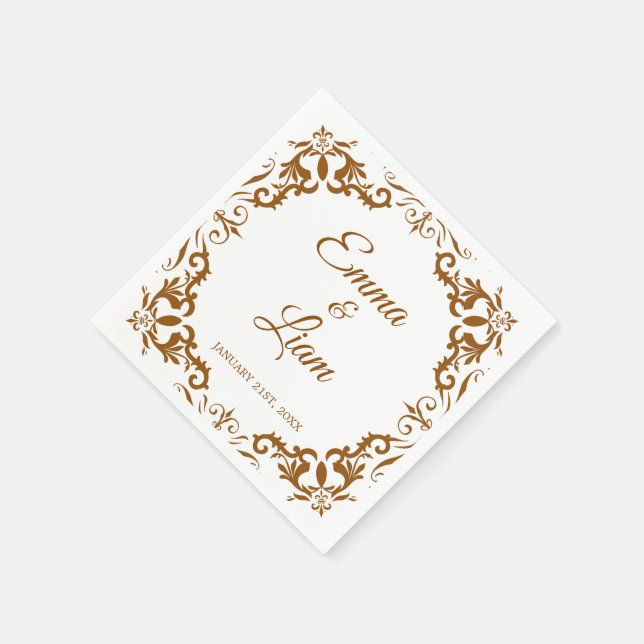 Rustic Mexican Wedding Napkins Serviette (Ecke)
