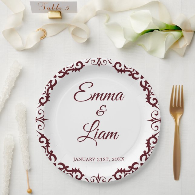 Rustic Mexican Wedding Paper Plates – Papel Picado Pappteller (Hochzeit)