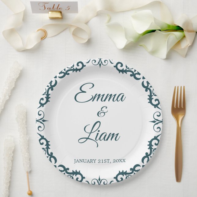 Rustic Mexican Wedding Paper Plates – Papel Picado Pappteller (Hochzeit)