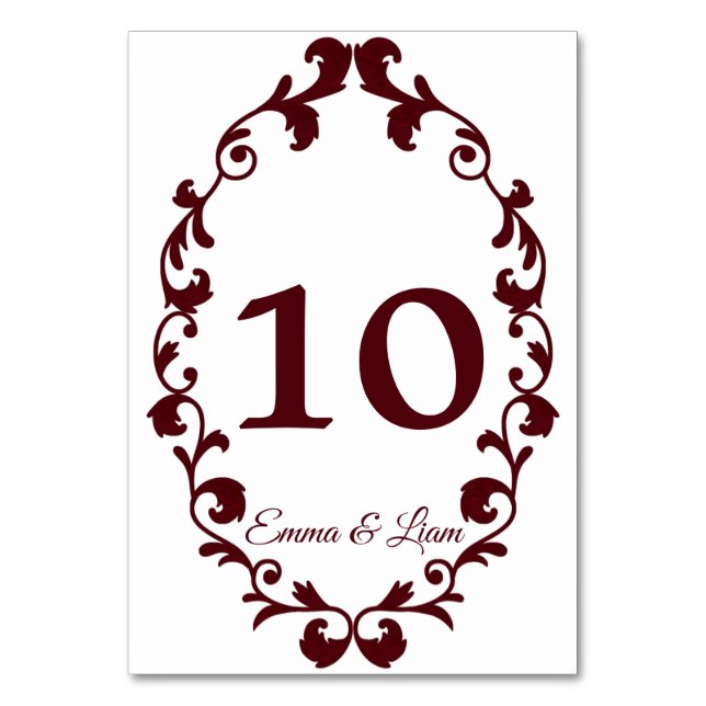 Rustic Mexican Wedding Table Number Card Tischnummer (Vorderseite)