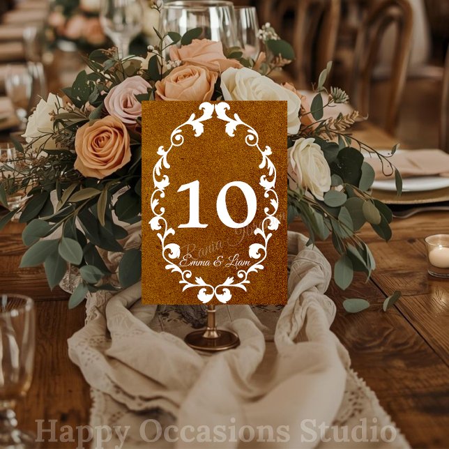Rustic Mexican Wedding Table Number Card Tischnummer (Von Creator hochgeladen)