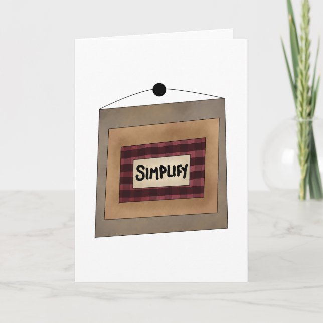 Rustic Minimalist Simplify Word Art Sign Karte (Vorderseite)