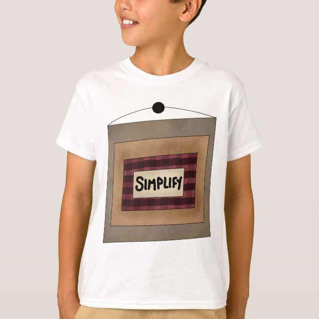 Rustic Minimalist Simplify Word Art Sign T-Shirt (Vorderseite)