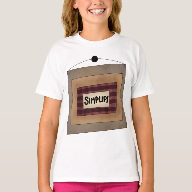 Rustic Minimalist Simplify Word Art Sign T-Shirt (Vorderseite)