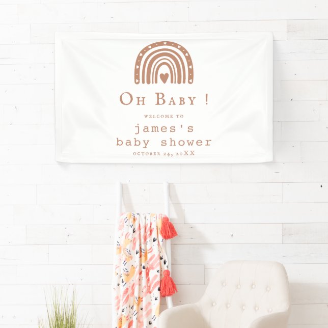 Rustic Modern Baby Showbanner - Emelia Banner (Insitu)