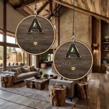 Rustic Monogram Elegangolfamilie Zuhause