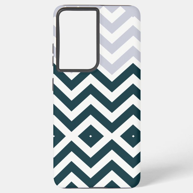 Rustic Monogram Groovy Chic Samsung Galaxy Hülle (Rückseite)