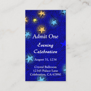 Rustic Moon and Stars Event-Ticket Geschäfts-Karte Visitenkarte