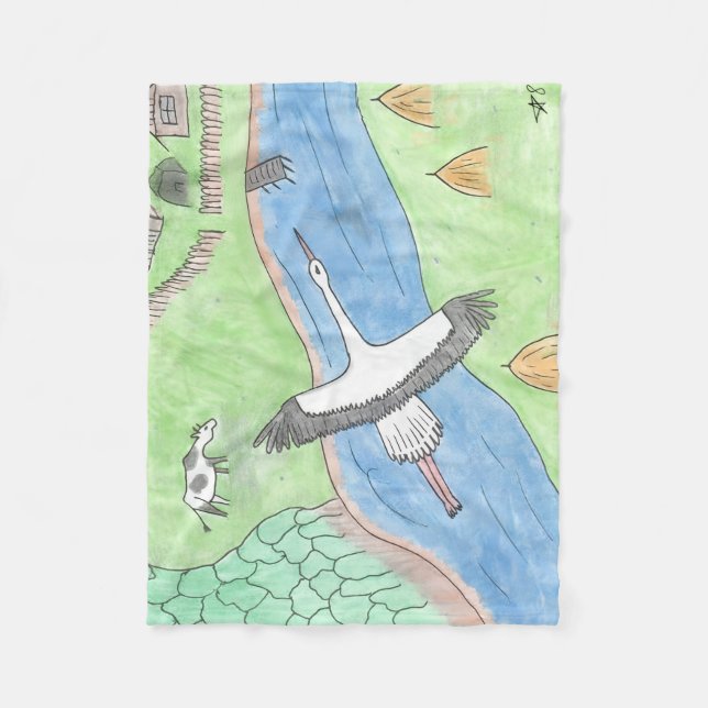 "Rustic motifs" Fleecedecke (Vorderseite)