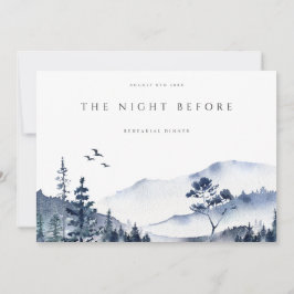 Rustic Mountain Boho Probe Dinner Einladung