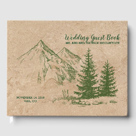 Rustic Mountain Range Wedding Guestbook Gästebuch