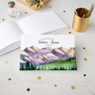 Rustic Mountain Wedding Custom Gästebuch