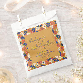 Rustic Mustard Blue Floral Brautparty Vielen Dank Geschenktütchen