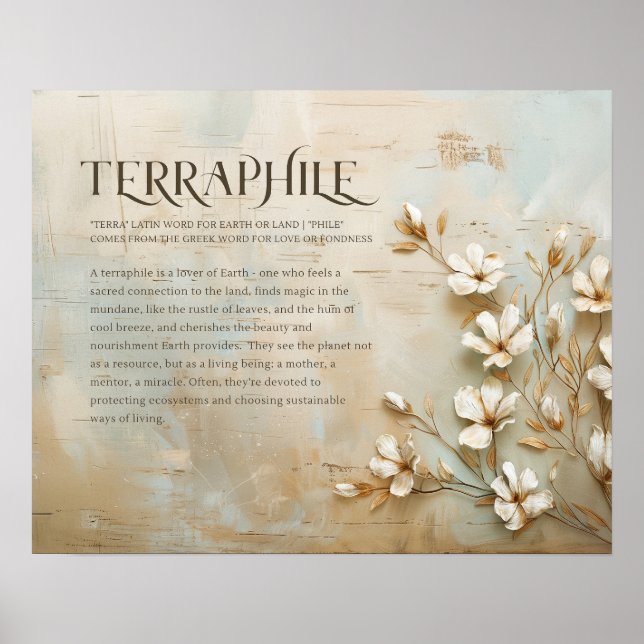 Rustic Nature Earth Wall Art, Terraphile 20"x16" Poster (Vorne)