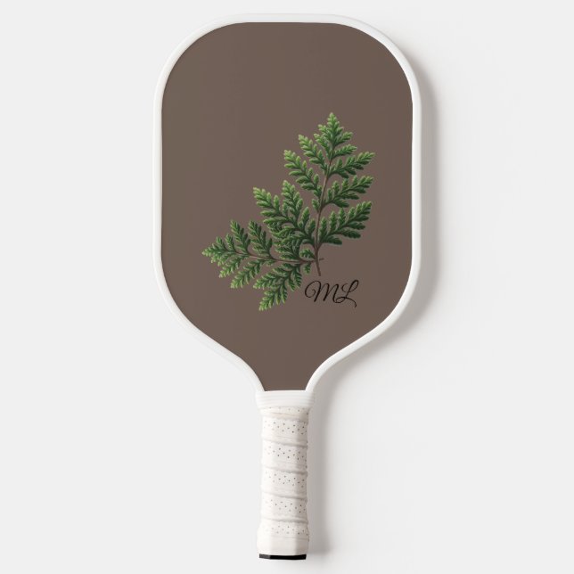 Rustic Nature Monogram Pickleball Paddel Schläger (Rückseite)