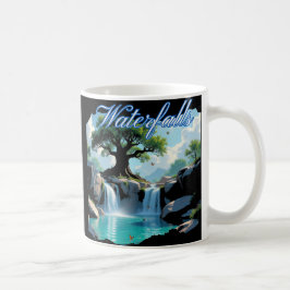 Rustic Nature Walk to Outdoor Waterfalls Kaffeetasse