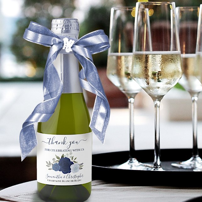 Rustic Navy Blue Rose Hochzeit Danke Mini (Von Creator hochgeladen)