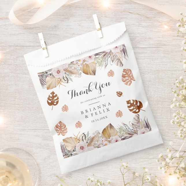 Rustic Neutral Boho Wedding Geschenktütchen (Ausgeschnitten)