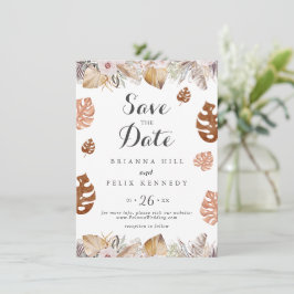 Rustic Neutral Boho Wedding Save The Date