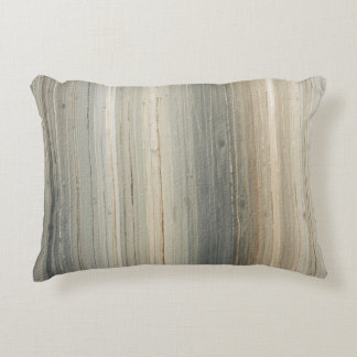 Rustic Neutral Gray Brown Abstract Stripe Dekokissen