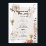 Rustic Neutral Wedding Menu Design Menükarte<br><div class="desc">This Boho Floral Wedding Menu Template features elegant pampas grass and delicate dried floral elements in soft neutral tones. The minimalist bohemian style makes it perfect for displaying your wedding dinner selections in a beautiful and stylish way. Ideal for boho, rustic, garden, and outdoor weddings, this menu card complements matching...</div>