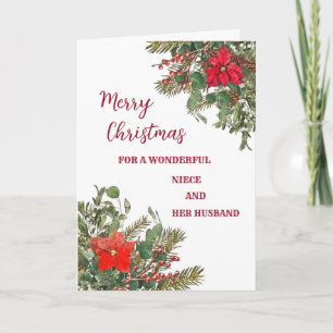 Rustic Niece und ihr Mann frohe Weihnachten Karte