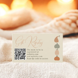 Rustic Niedlich Fall Pumpkin Baby Duschgel Registr Begleitkarte