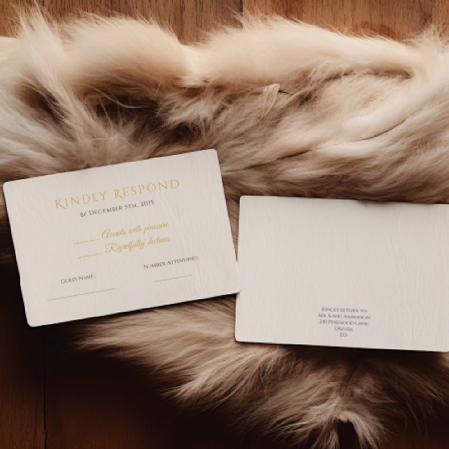 Rustic Noel Christmas RSVP Card | Elegant  (Von Creator hochgeladen)