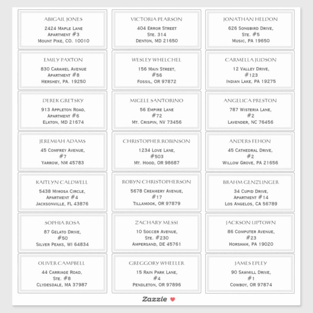 Rustic Ocean Wedding Guest Address Labels (Blatt)