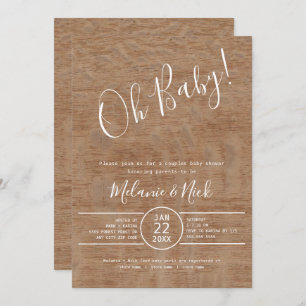 Rustic Oh Baby Paare Babydusche Einladung