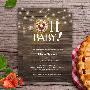 Rustic Oh Baby Süsse Pie Baby Dusche Einladung