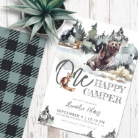 Rustic One Happy Camper Geburtstag