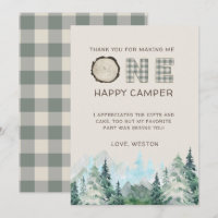 Rustic One Happy Camper Vielen Dank Karten