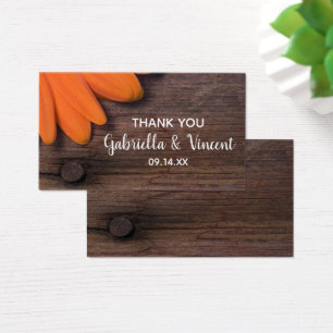 Rustic Orange Daisy Country Barn Gastgeschenk Hoch