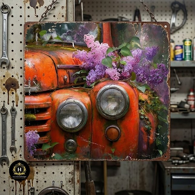 Rustic Orange Lilac Truck Decoupage Seidenpapier (Von Creator hochgeladen)