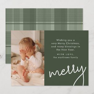 Rustic Patchwork Kariert Frohe Weihnachten Foto