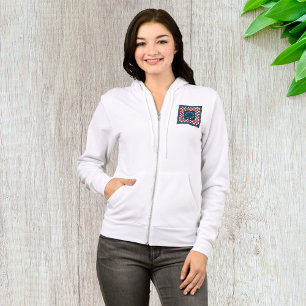 Rustic Patriotic Americana Quilt Muster USA Art Hoodie