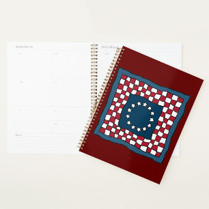 Rustic Patriotic Americana Quilt Muster USA Art Planer