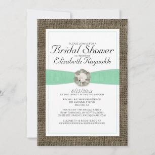 Rustic Pearl Bridal Shower Invitations Einladung